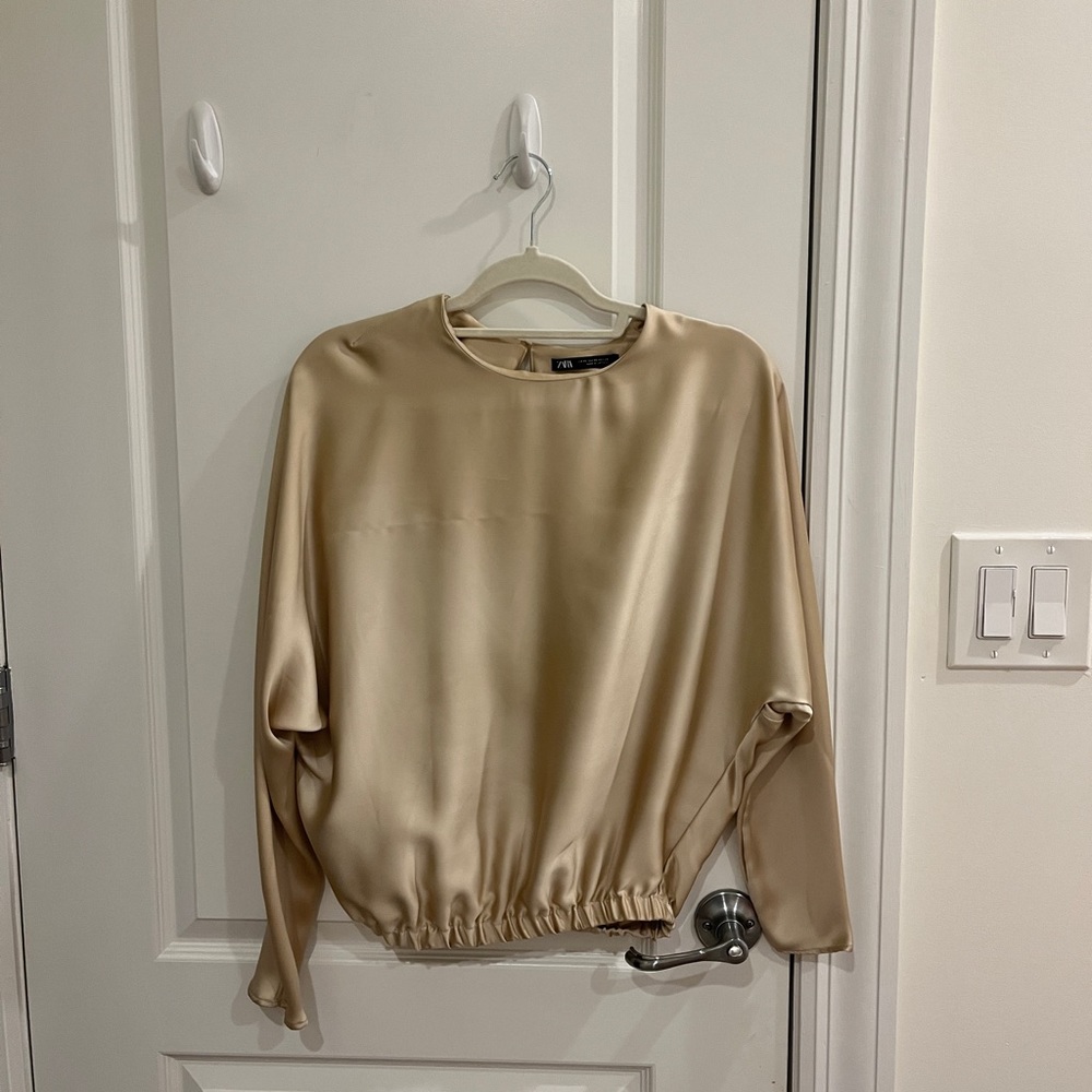 Gold Zara blouse.